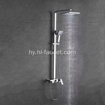 Ժամանակակից բաղնիք Chrome Bathtub Rain Shower սյունակի ծորակ